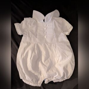 Janie and Jack Baby Pintucked Collared Romper